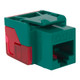 CAT6 RJ45 Keystone Jack for EZ® Style - Green, Single IC1078L6GN CAT6 RJ45 Keystone Jack for EZ® Style - Green, Single IC1078L6GN